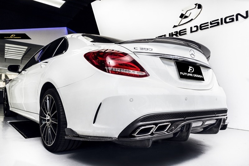 W205 Sedan - PSM style Carbon Trunk Spoiler_002